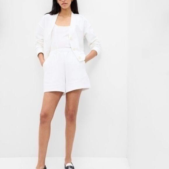 GAP Pants - Gap Rib Easy Shorts medium tall nwt white